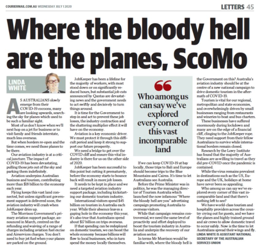 Courier Mail Opinion 010720